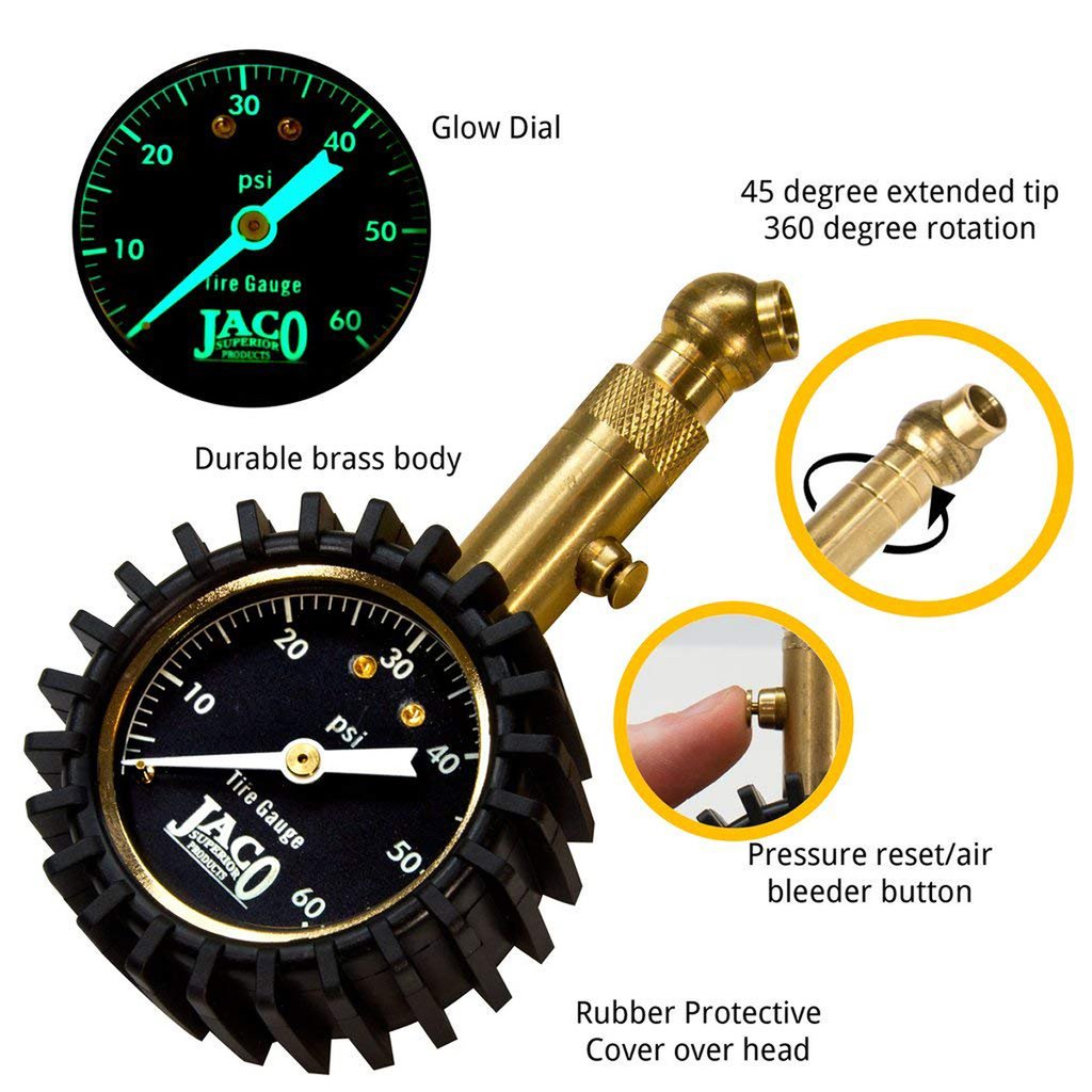 JACO Elite Pressure Gauge - 60 PSI