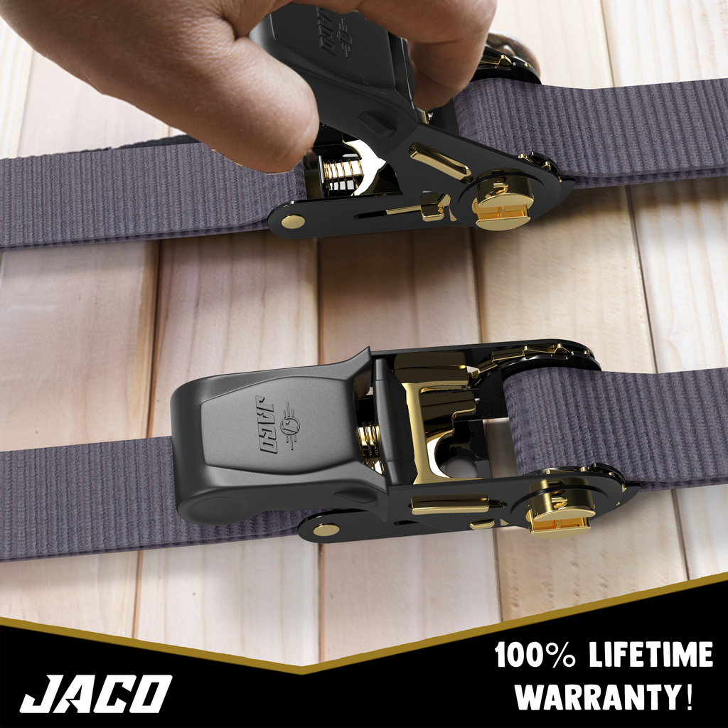 JACO Tie Down Ratchet Straps (Medium Duty) 1 in x 15 ft - Ships Free! - Click Image to Close