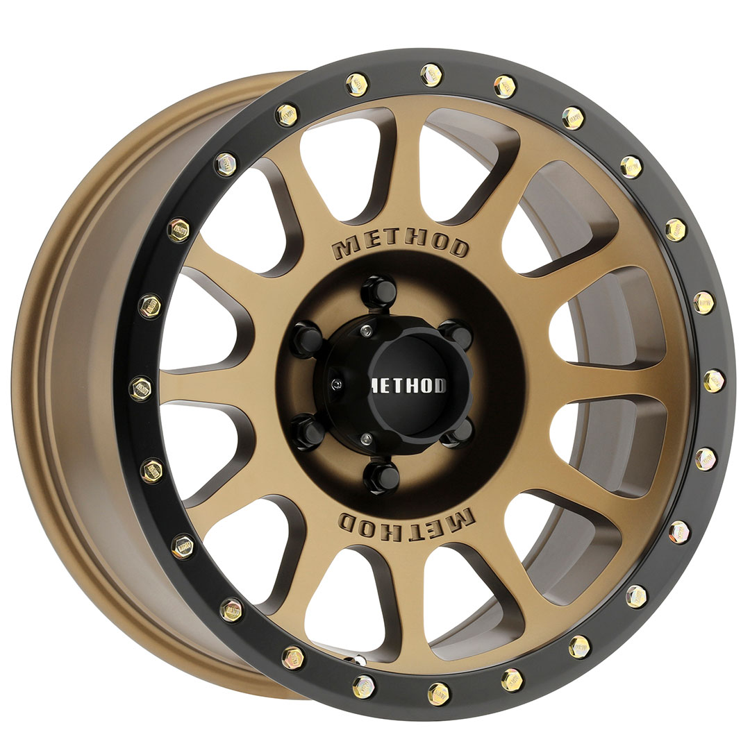 Method Race Wheels MR305 NV, 18x9, 0mm Offset, 6x5.5, 108mm Centerbore, Method Bronze - Matte Black Lip - Click Image to Close