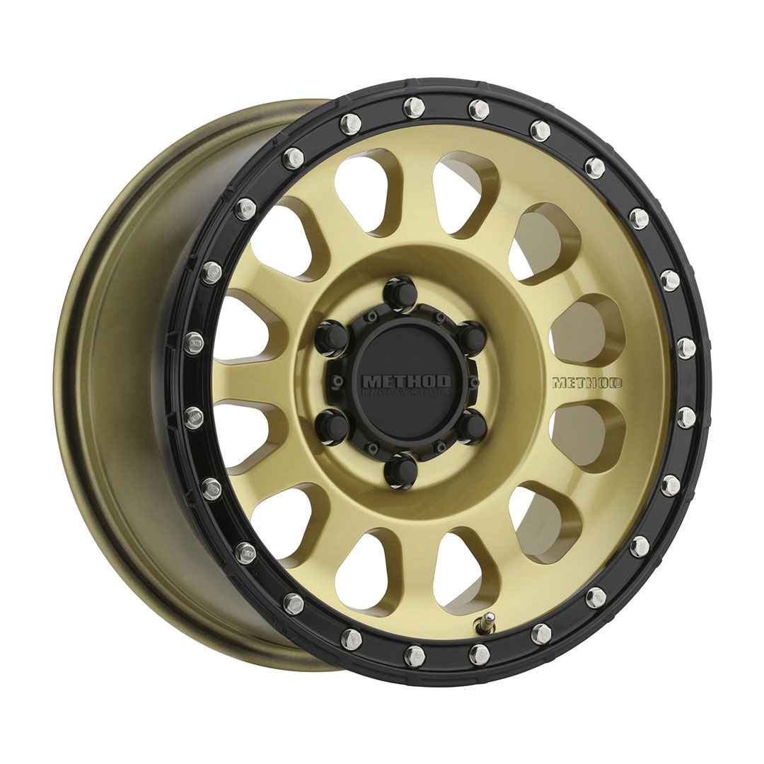 Method Race Wheels MR315, 17x8.5, 0mm Offset, 6x5.5, 106.25mm Centerbore, Gold - Black Lip - Click Image to Close