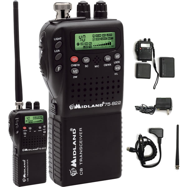 Midland Handheld CB Radio with Vehicle Adapter