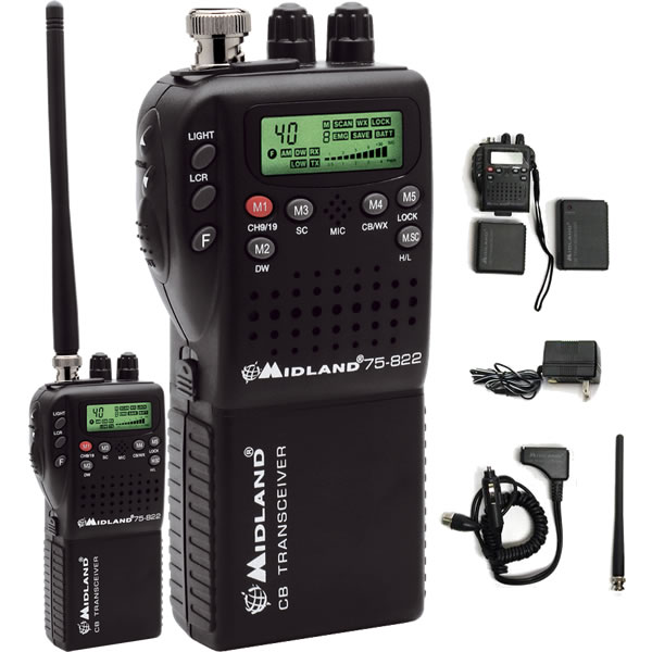 Midland Handheld CB Radio with Vehicle Adapter Midland Handheld CB Radio with Vehicle Adapter