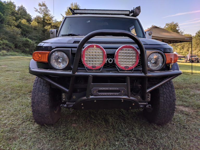 Orange Boxx FJ Cruiser Tube Bumper with Stinger - Click Image to Close