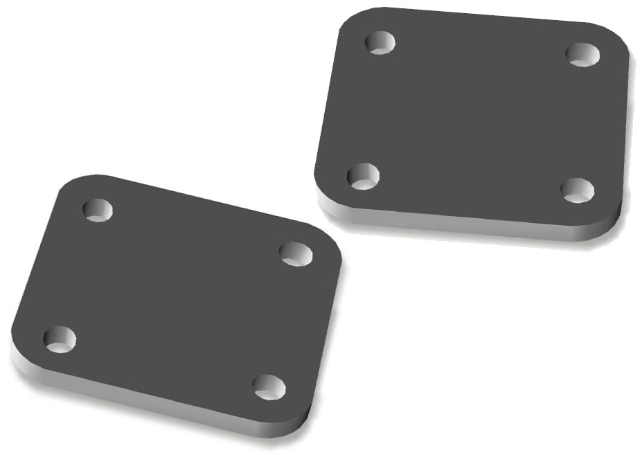 XD Bumper Shackle Mount Backing Plates - Pair - Click Image to Close