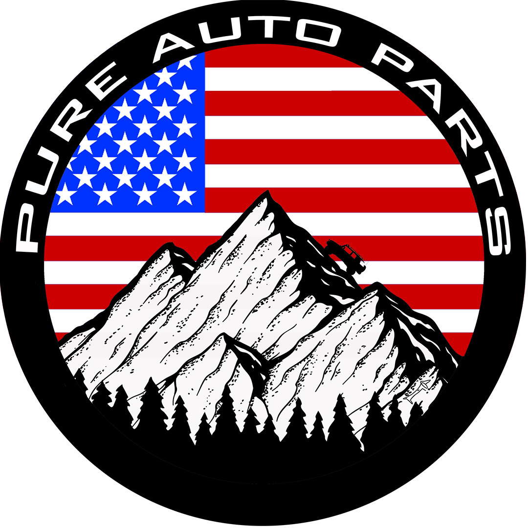 PURE AUTO PARTS - Overlanding Sticker w/ USA Flag - Click Image to Close