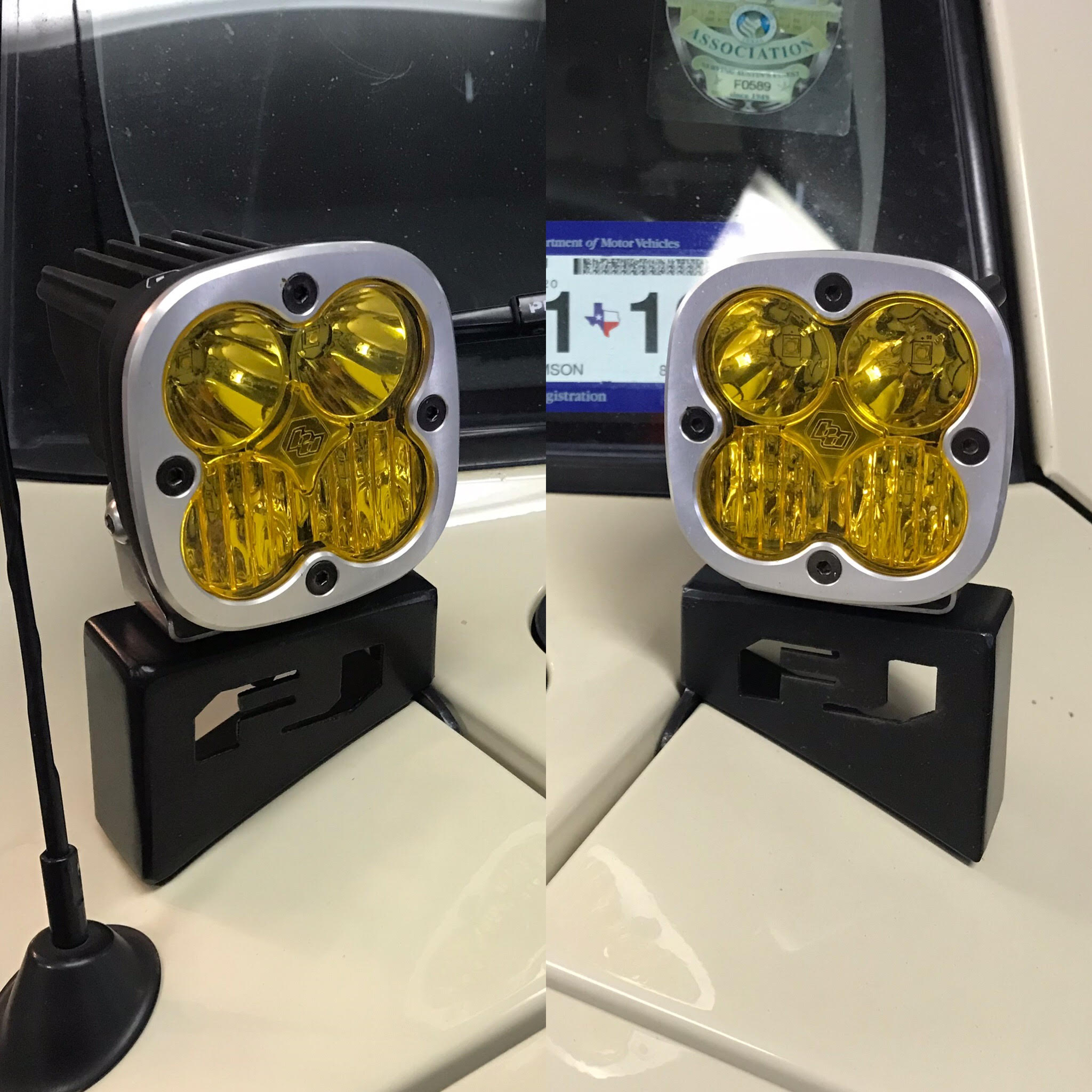 DB Customz FJ Cruiser Cowl Light Brackets 2007-2014