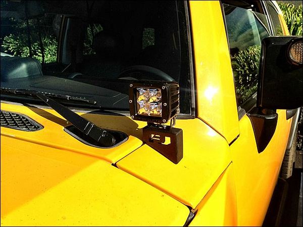 DB Customz FJ Cruiser Cowl Light Brackets 2007-2014
