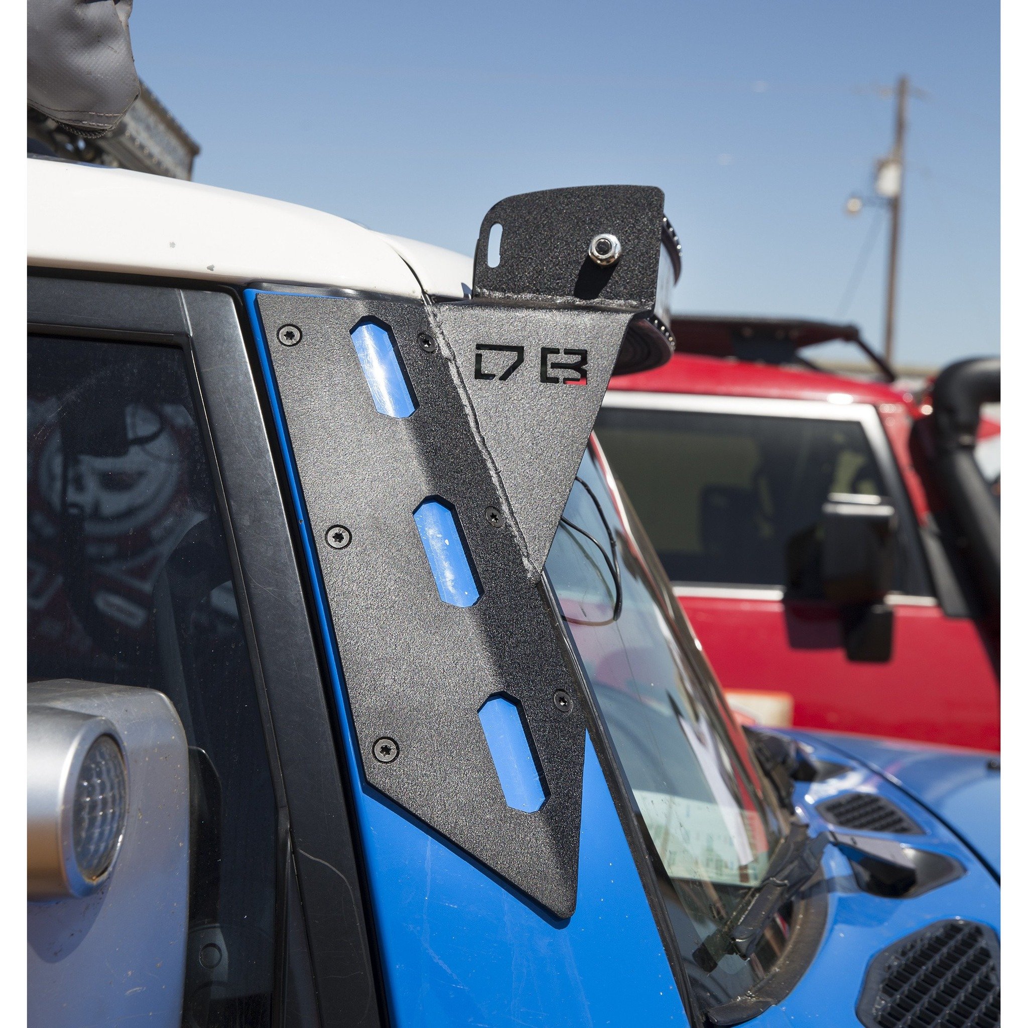 DB Customz LED Curved Bar Pillar Aluminum Pillar Mounts; 2007-2014 FJ Cruiser