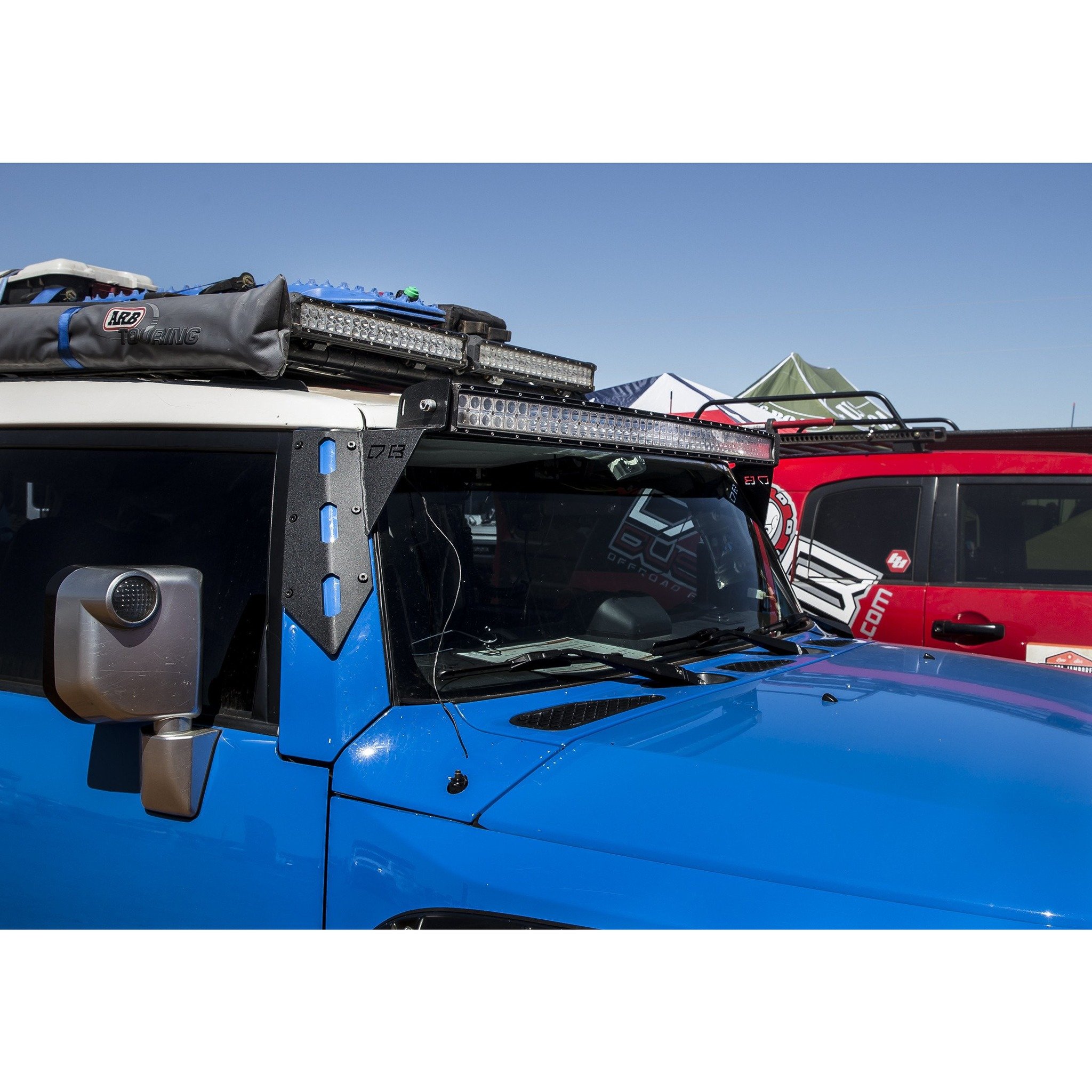 DB Customz LED Curved Bar Pillar Aluminum Pillar Mounts; 2007-2014 FJ Cruiser