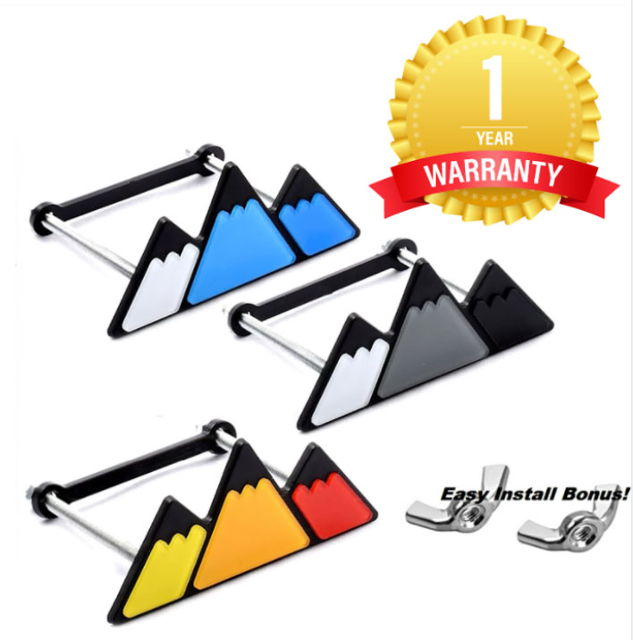 Universal Tri-Color Mountain Grille Badge Plastic Emblem