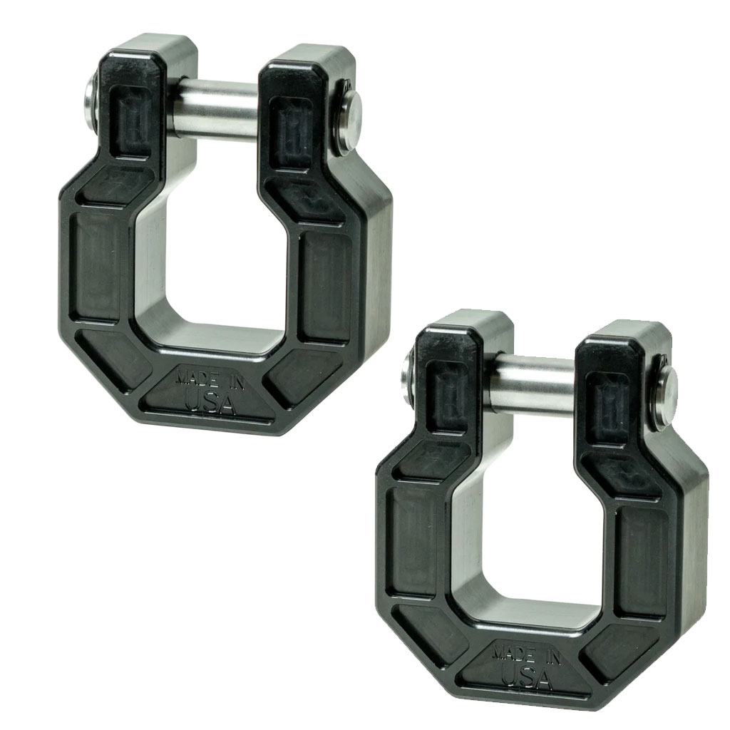 *NEW* - Royal Hooks Show Shackle - D Ring Hook - Aluminum; Black - Click Image to Close