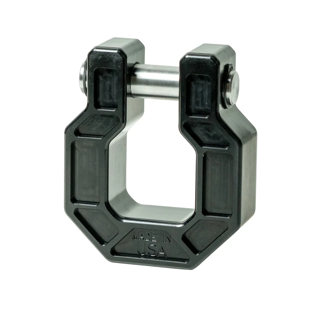 *NEW* - Royal Hooks Show Shackle - D Ring Hook - Aluminum; Black - Click Image to Close