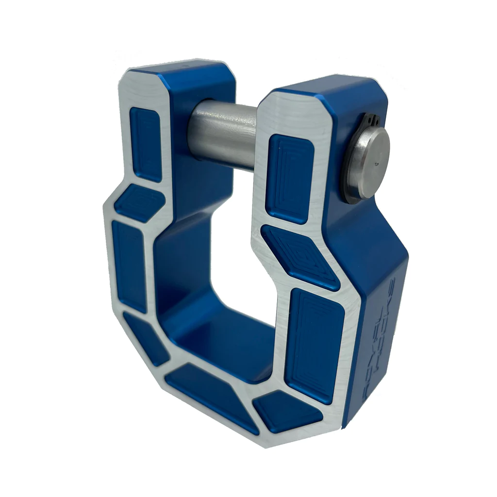 *NEW* - Royal Hooks Show Shackle - D Ring Hook - Aluminum; Blue