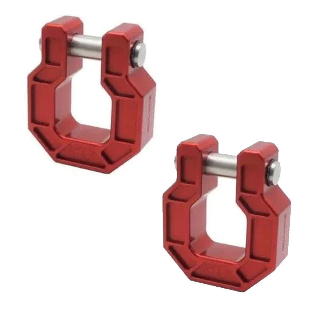 *NEW* - Royal Hooks Show Shackle - D Ring Hook - Aluminum; Red - Click Image to Close