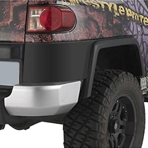 Warrior Products 2007-2014 FJ Cruiser 12-Gauge Smooth Black Steel Rear Corners for OEM Fenders - Click Image to Close