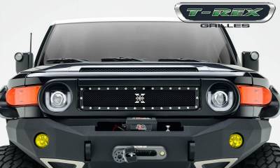 T-Rex Toyota FJ Cruiser - TORCH Series LED Light Grille 2 - 3" Cube LED Lights, Formed Mesh Grille, 1 Pc, Black Powdercoated 2007+ -Ships Free T-Rex Toyota FJ Cruiser - TORCH Series LED Light Grille 2 - 3" Cube LED Lights, Formed Mesh Grille, 1 Pc, Black Powdercoated 2007+ -Ships Free