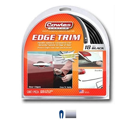 Cowles Products Door Edge Trim - BLACK - Click Image to Close