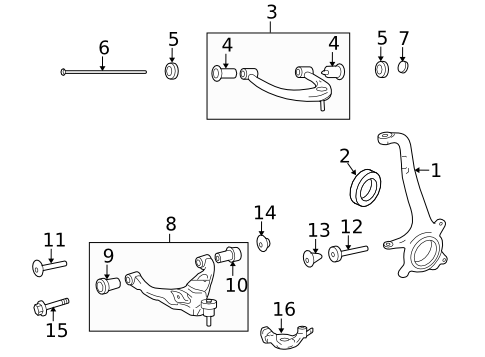 Upper Control Arm Nut and Retainer