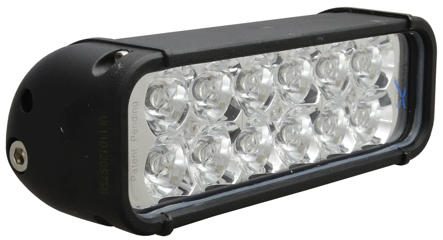 8" LED LIGHT BAR BLACK 12 3W LED'S EURO