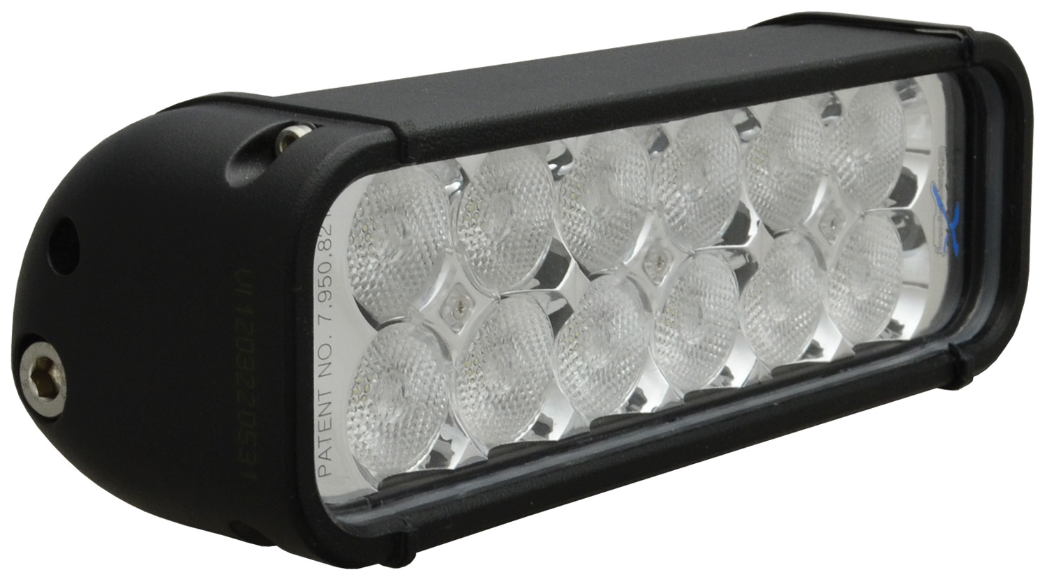 8" XMITTER LED BAR BLACK 12 3W LED'S FLOOD