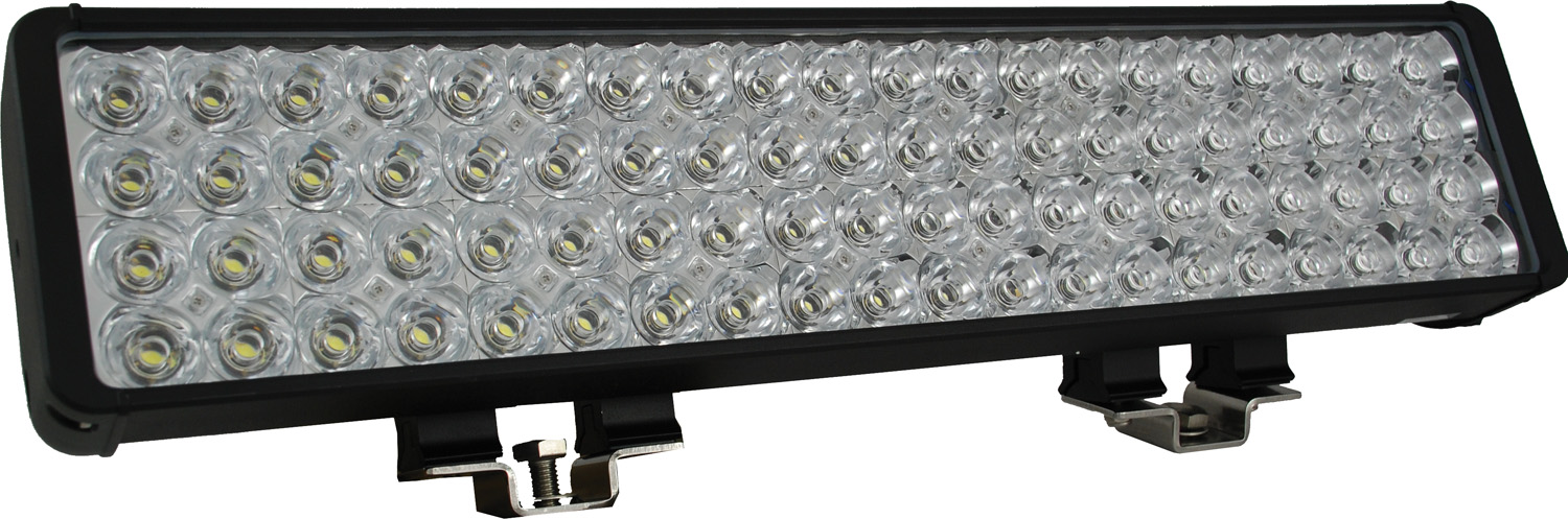 22" XMITTER DOUBLE BAR BLACK 80 3W LED'S EURO