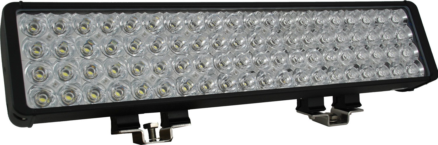 22" XMITTER DOUBLE BAR BLACK 80 3W LED'S FLOOD