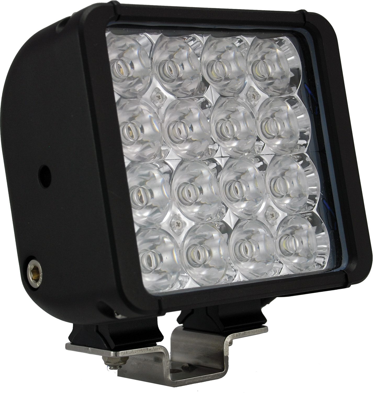 6" XMITTER DOUBLE BAR BLACK 16 3W LED'S EURO