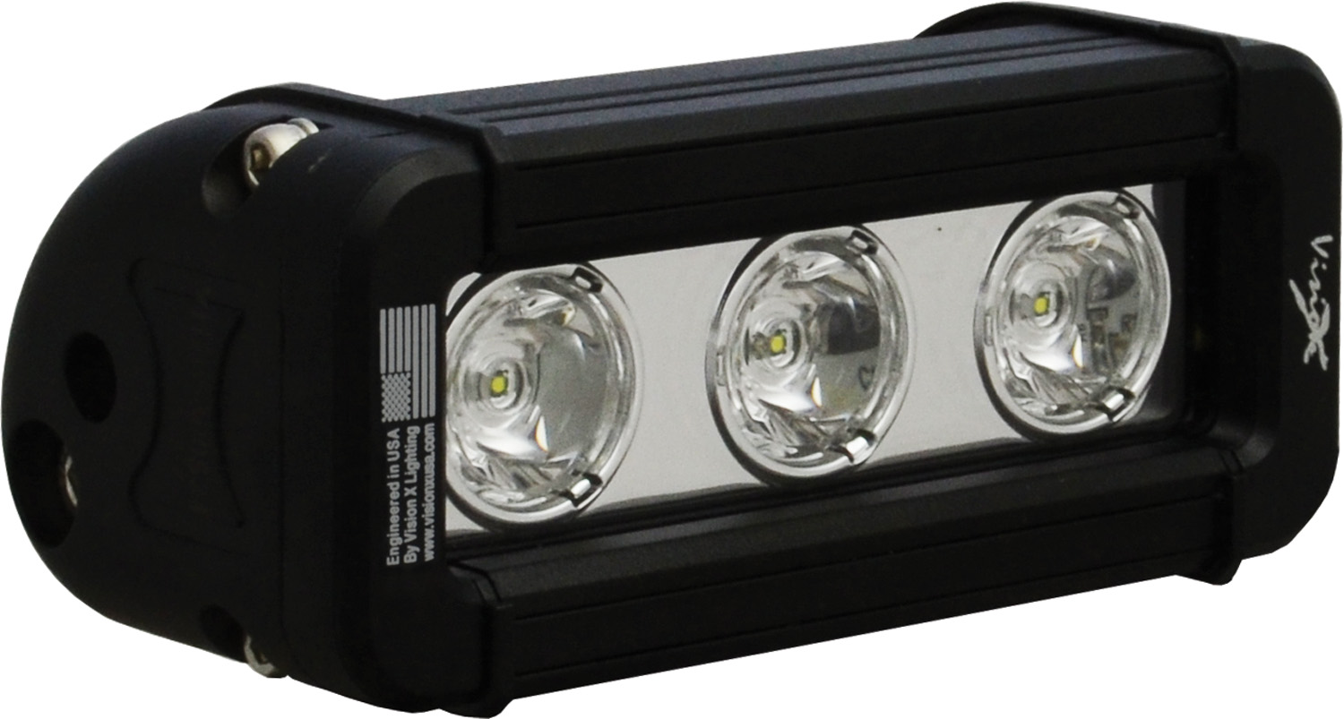 5" XMITTER LOW PROFILE BLACK 3 3W LED'S 10ç NARROW - Click Image to Close