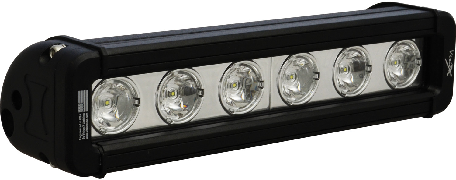 9" XMITTER LOW PROFILE BLACK 6 3W LED'S 10ç NARROW - Click Image to Close