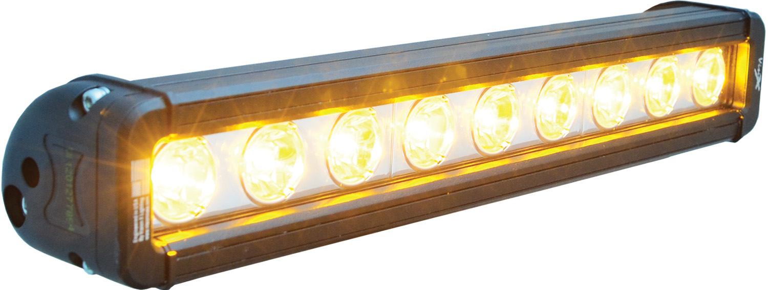 12" XMITTER LOW PROFILE BLACK 9 3W AMBER LED'S 10ç NARROW