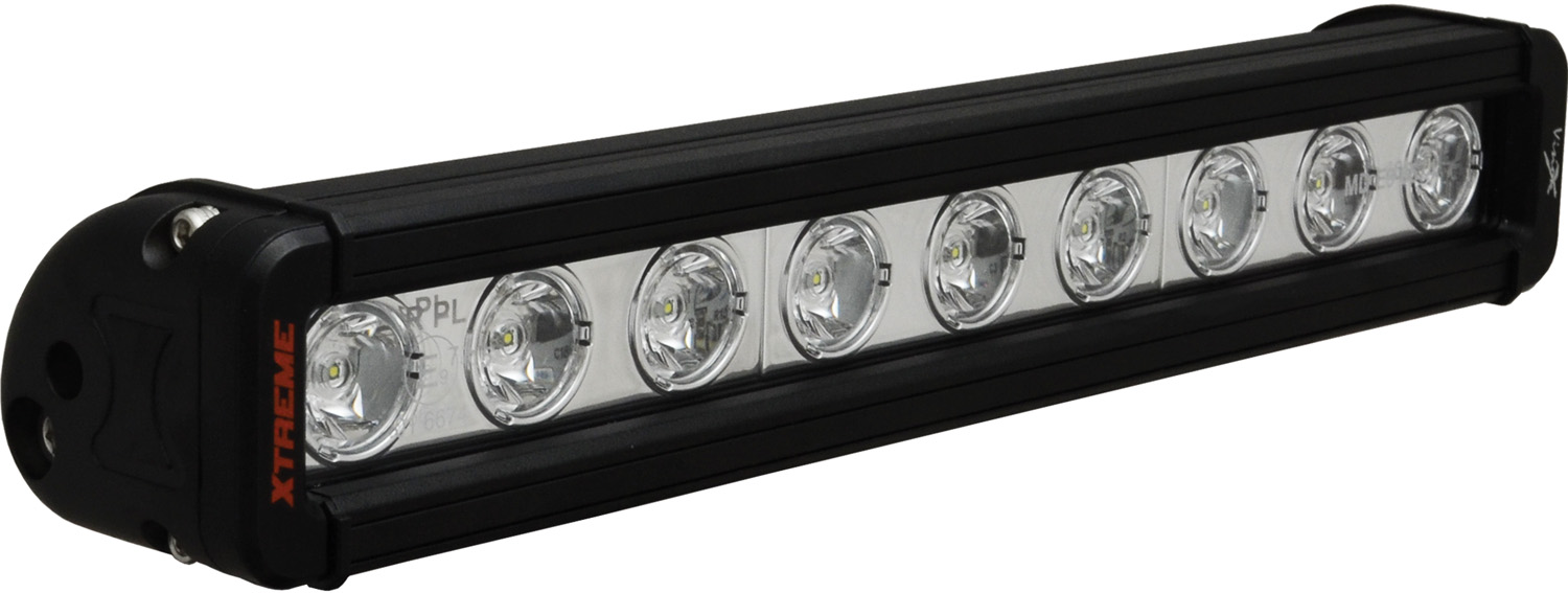 12" XMITTER LOW PROFILE XTREME BLACK 9 5W LED'S 10ç NARROW - Click Image to Close