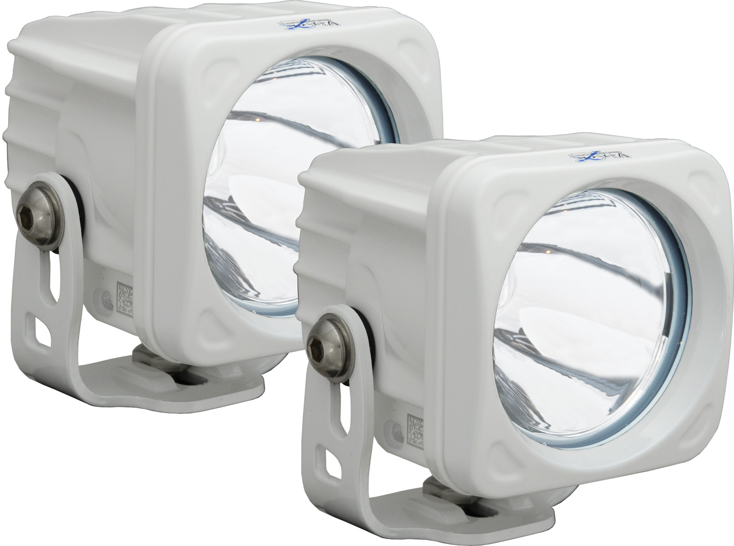 OPTIMUS SQUARE WHITE 1 10W LED 10° NARROW KIT OF 2 LIGHTS - Click Image to Close