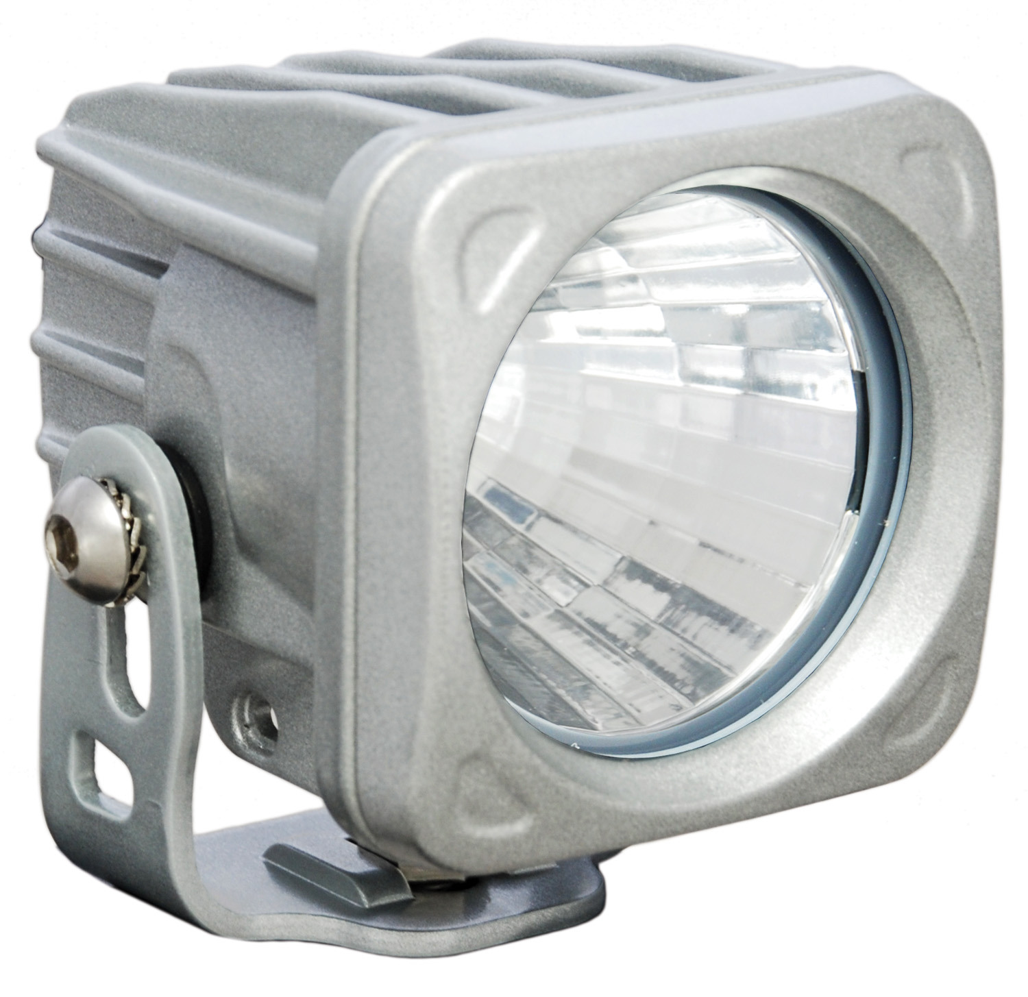 OPTIMUS SQUARE SILVER 1 10W LED 20° MEDIUM