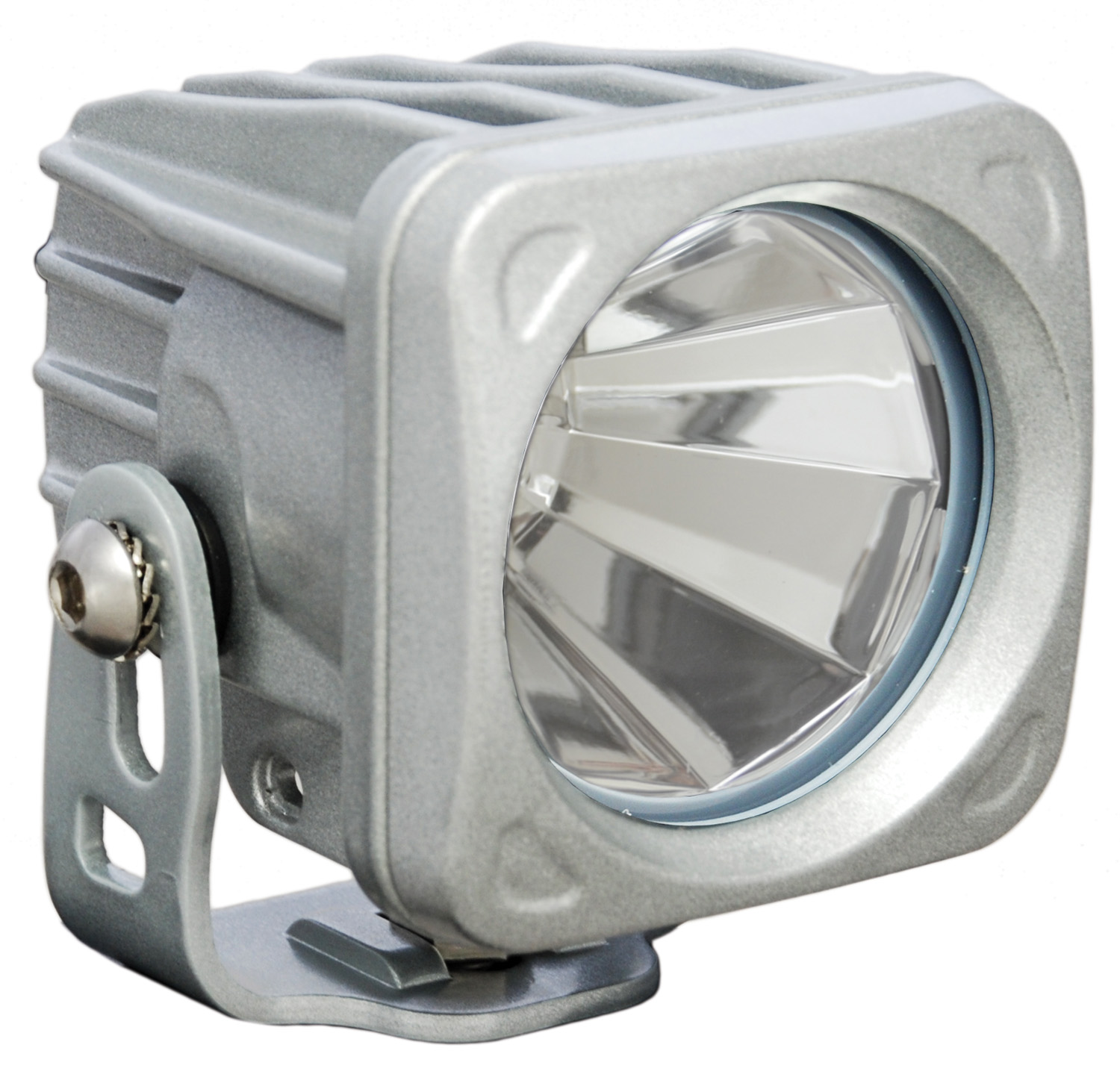 OPTIMUS SQUARE SILVER 1 10W LED 60° FLOOD - Click Image to Close