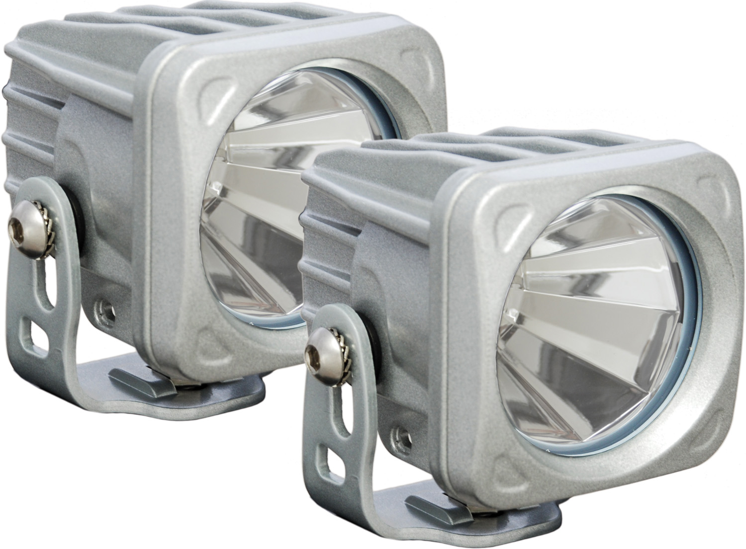 OPTIMUS SQUARE SILVER 1 10W LED 60° FLOOD - Click Image to Close