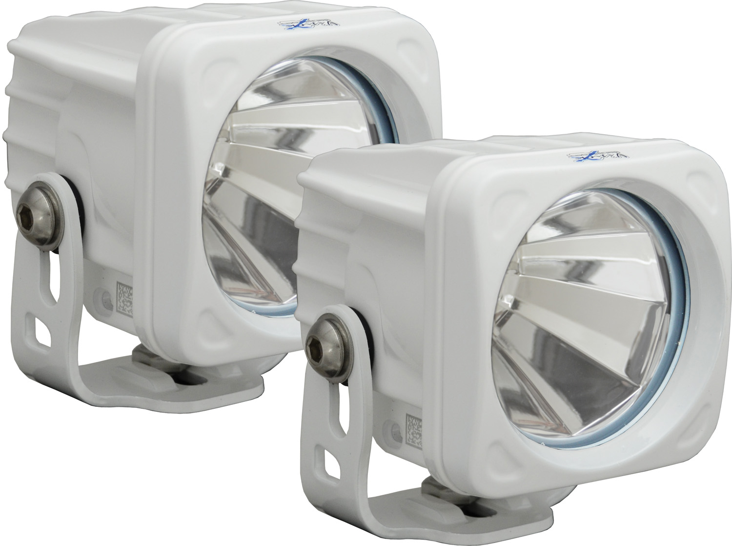 OPTIMUS SQUARE WHITE 1 10W LED 60° FLOOD KIT OF 2 LIGHTS - Click Image to Close