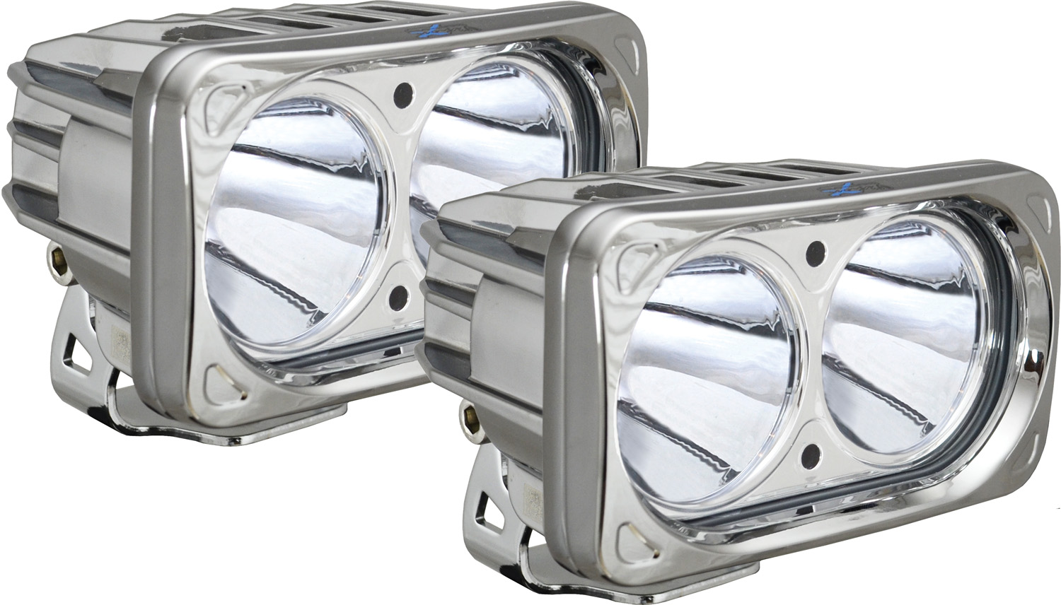 OPTIMUS SQUARE CHROME 2 10W LEDS 10° NARROW KIT OF 2 LIGHTS - Click Image to Close