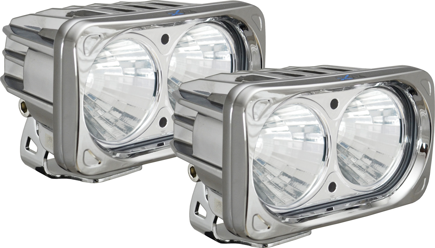 OPTIMUS SQUARE CHROME 2 10W LEDS 20° MEDIUM KIT OF 2 LIGHTS - Click Image to Close