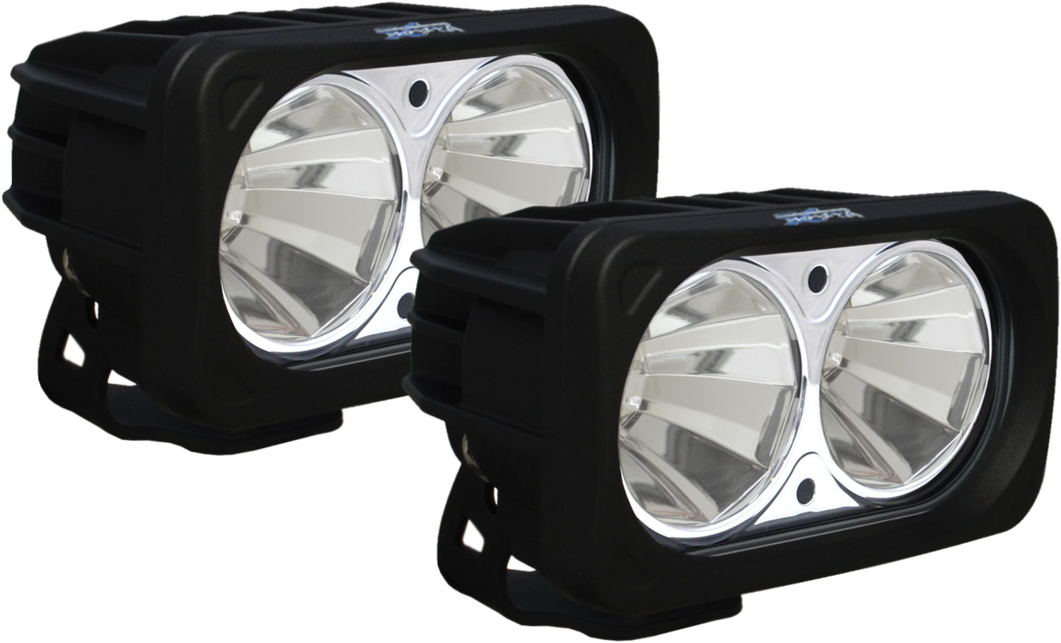 OPTIMUS SQUARE BLACK 2 10W LEDS 60° FLOOD KIT OF 2 LIGHTS