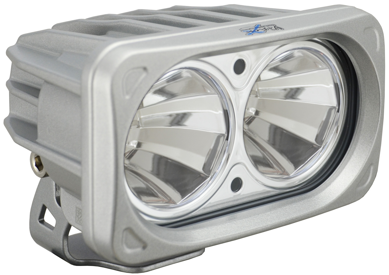 OPTIMUS SQUARE SILVER 2 10W LEDS 60° FLOOD - Click Image to Close