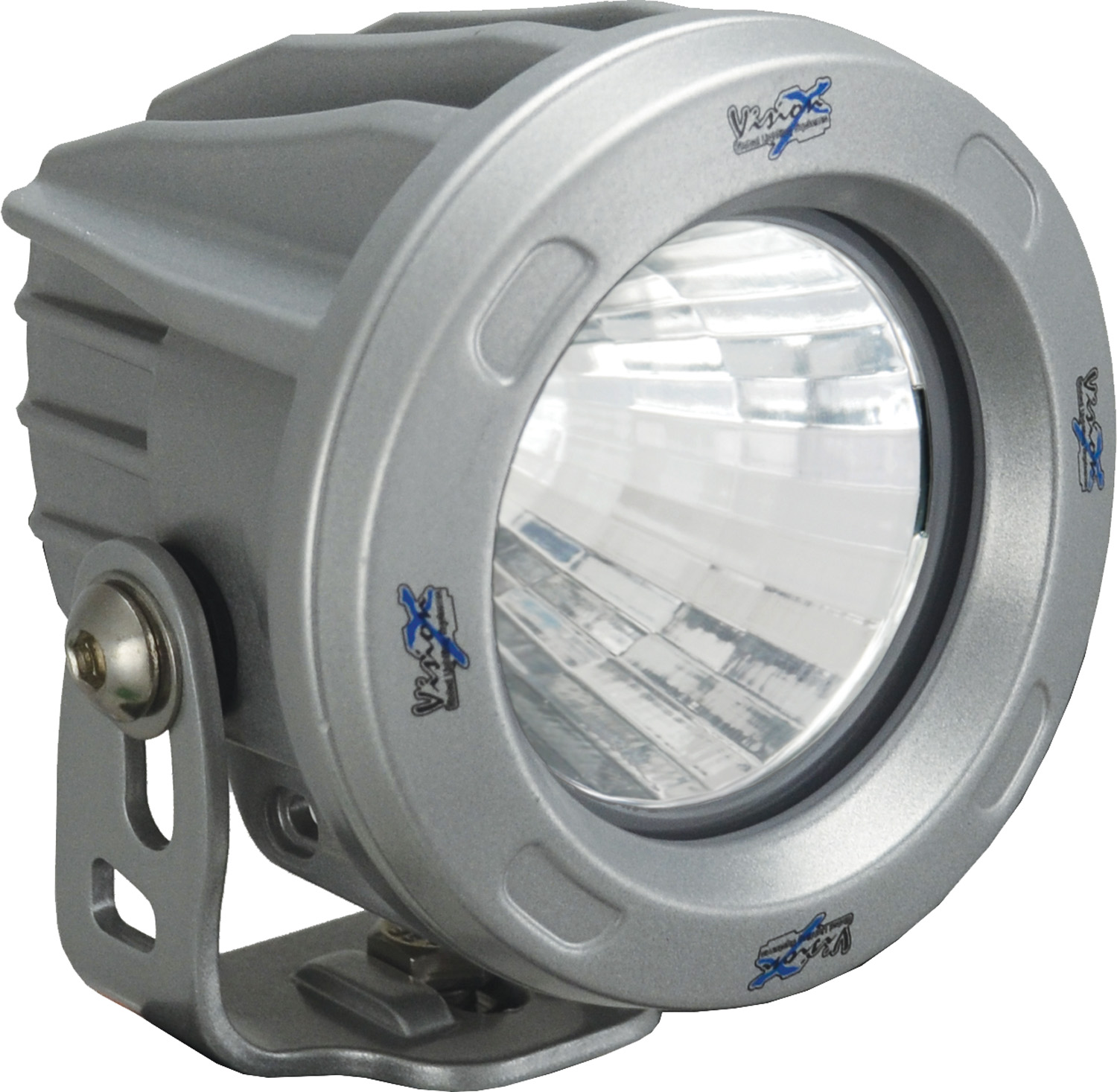 OPTIMUS ROUND SILVER 1 10W LED 60ç FLOOD - Click Image to Close