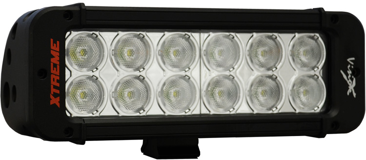 8" Xmitter Prime Xtreme LED Bar Black Twelve 5-Watt LED's 40 Degree Wide Beam - Click Image to Close