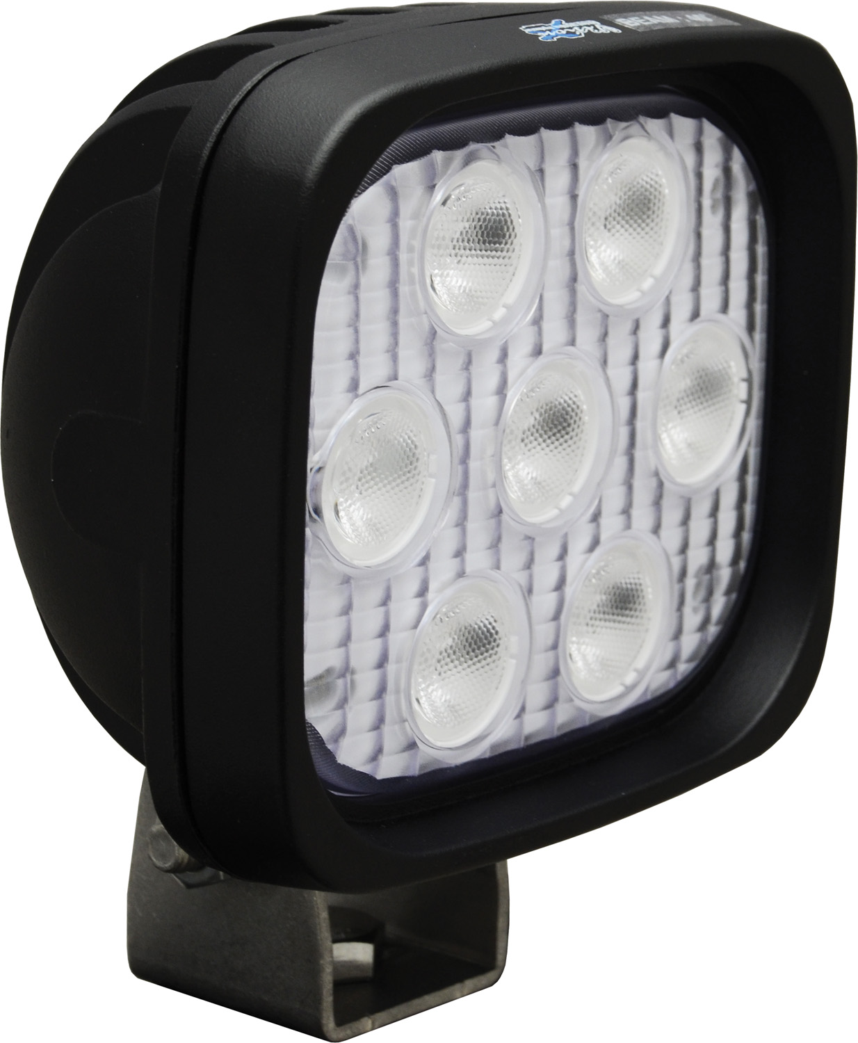 4" SQUARE UTILITY MARKET BLACK 7 3W AMBER LED'S 40ç WIDE - Click Image to Close