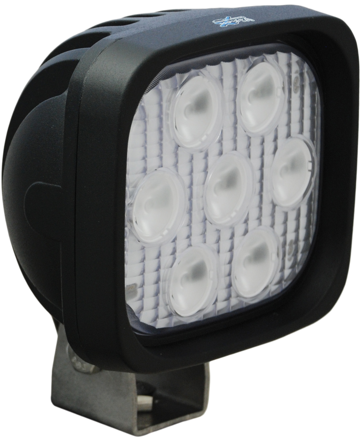 4" SQUARE UTILITY MARKET BLACK 7 3W LED'S 60ç EXTRA WIDE