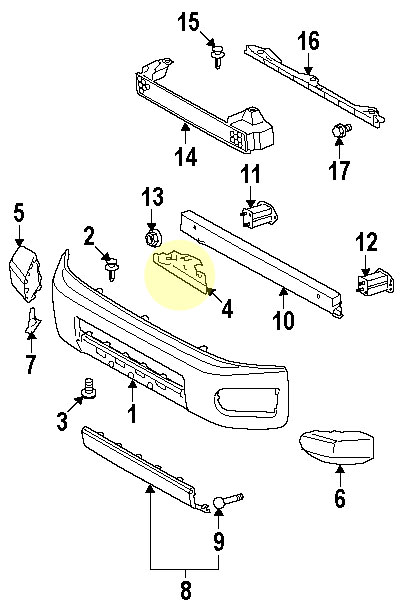 Bumper Side Support LEFT - Click Image to Close