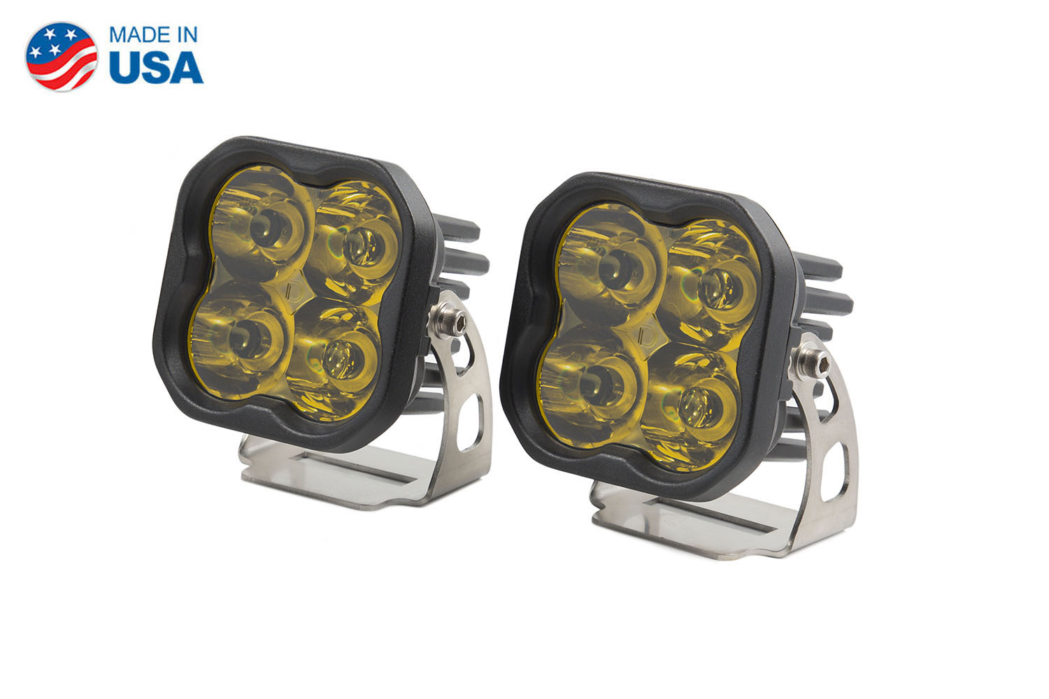 Diode Dynamics Worklight SS3 Pro Yellow Spot Standard (pair) - Click Image to Close