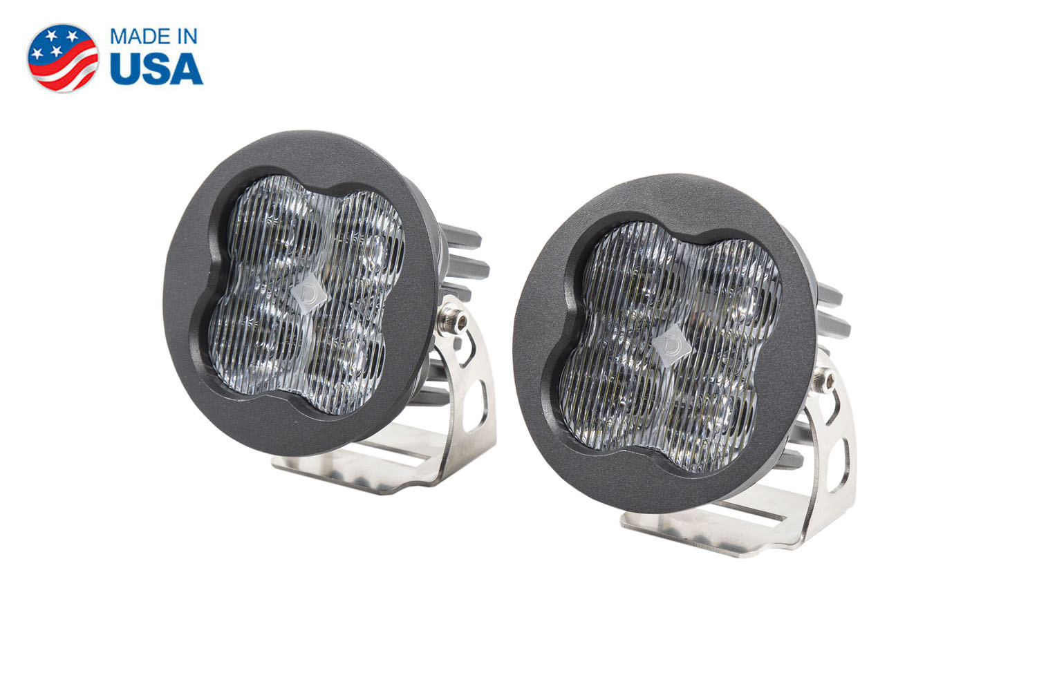 Diode Dynamics Worklight SS3 Sport White SAE Fog Round (pair) - Click Image to Close