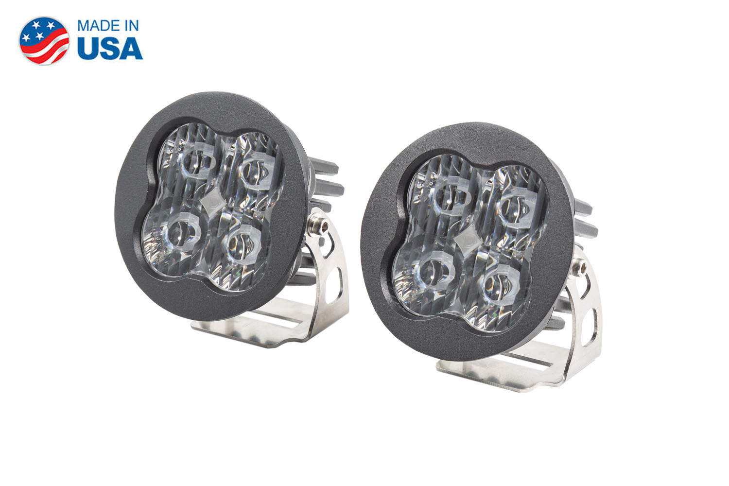 Diode Dynamics Worklight SS3 Pro White SAE Driving Round (pair) - Click Image to Close