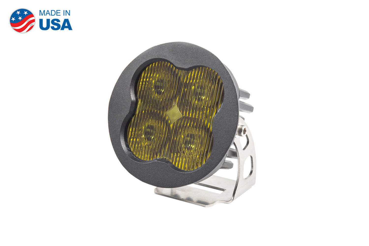 Diode Dynamics Worklight SS3 Pro Yellow SAE Fog Round (single) - Click Image to Close