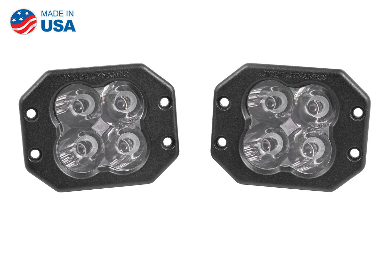 Diode Dynamics Worklight SS3 Sport White Spot Flush (pair) - Click Image to Close